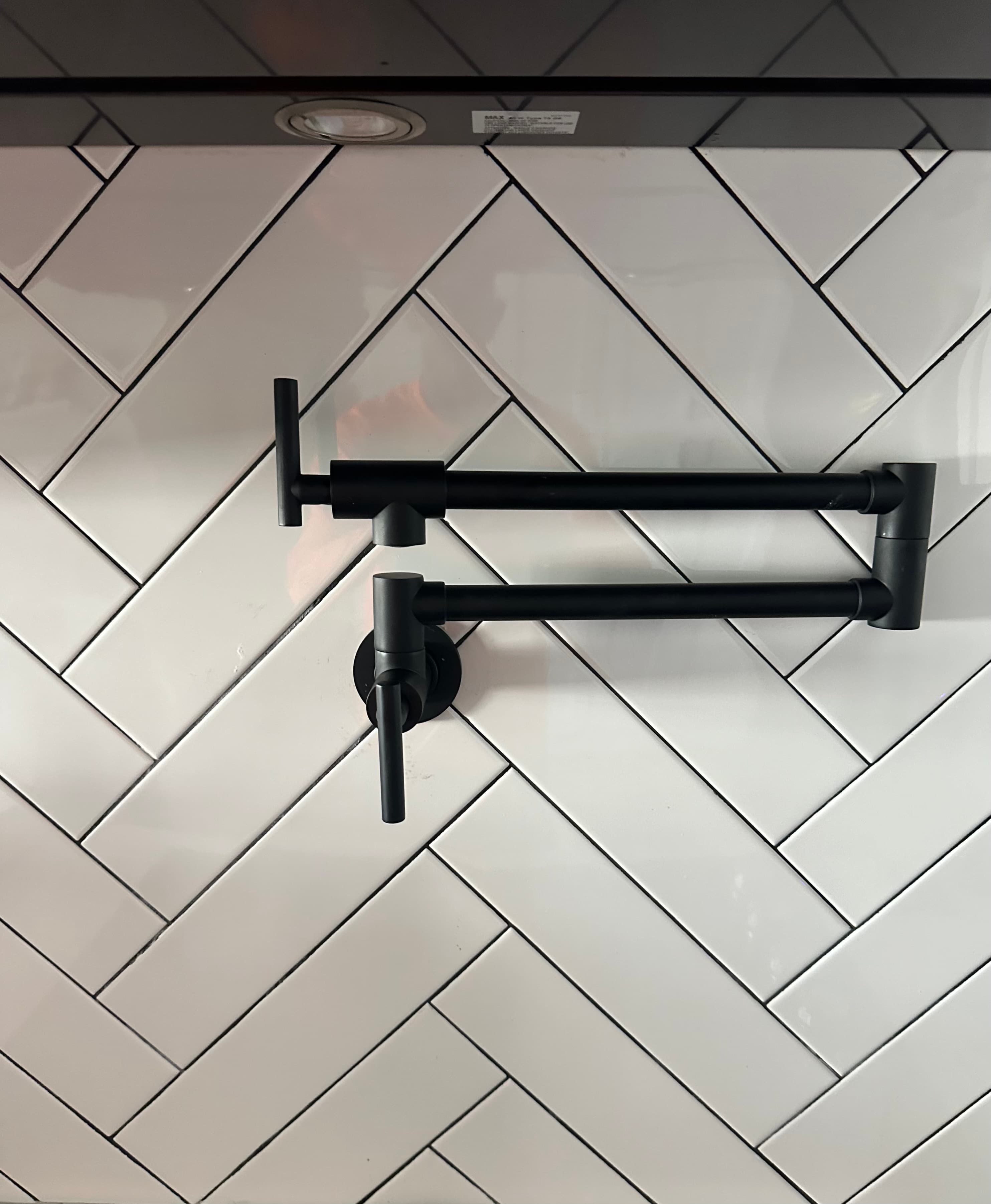 Pot filler faucet installation